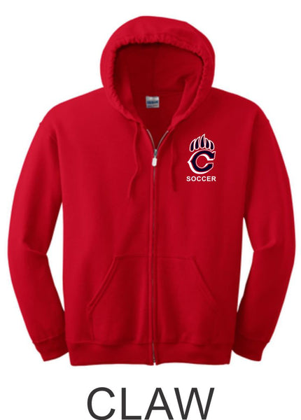 Chap Soccer Zip Up Hoodie- 2 Designs- Matte or Glitter