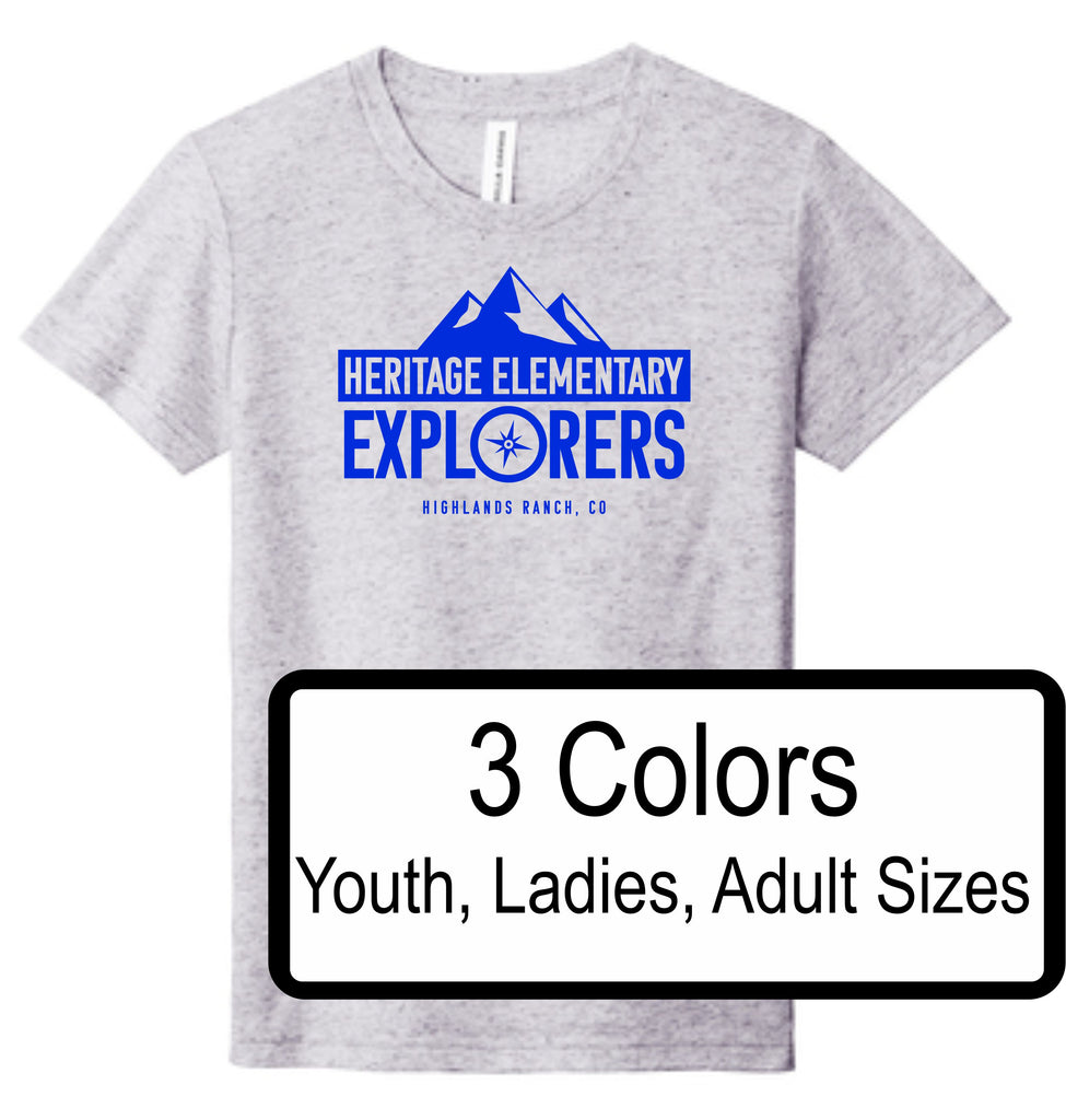 Heritage Triblend Tee-3 Designs- Matte or Glitter