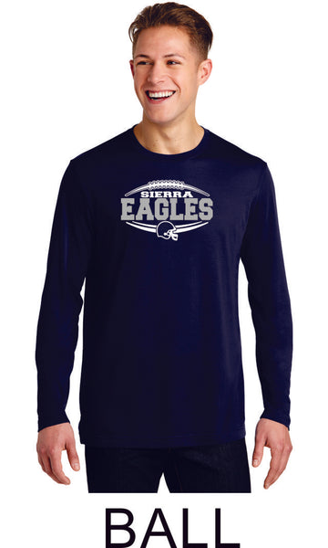 Sierra FOOTBALL Sport-Tek Unisex Long Sleeve Tee - 4 designs