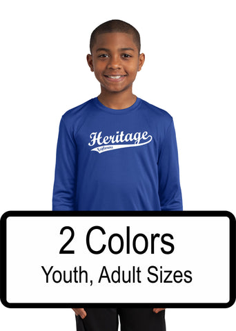 Heritage Long Sleeve Wicking Tee- Youth and Unisex sizes- 3 Designs