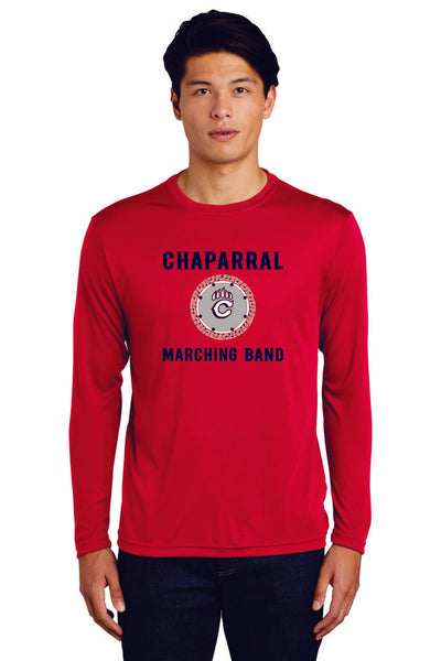 Chap Band Logo Long Sleeve Wicking Tee- Ladies, Unisex, and Youth