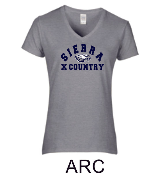 Sierra XCountry Ladies Short Sleeve Tee- 4 Designs- Matte or Glitter