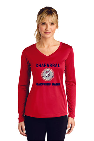 Chap Band Logo Long Sleeve Wicking Tee- Ladies, Unisex, and Youth