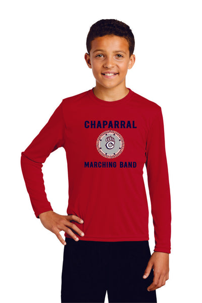 Chap Band Logo Long Sleeve Wicking Tee- Ladies, Unisex, and Youth