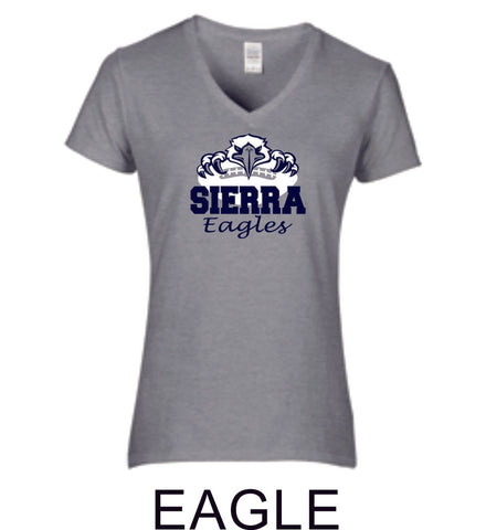 Sierra FOOTBALL Ladies Short Sleeve Tee- 4 Designs- Matte or Glitter