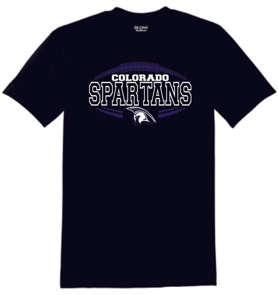 Spartans Basic FOOTBALL design Tee- Matte or Glitter