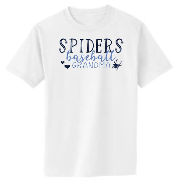 Spiders BASEBALL FAN design Basic Tee-Matte or Glitter