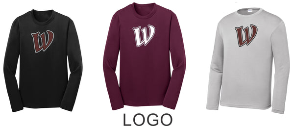 Warhawks Baseball Wicking Long Sleeve Tee- Ladies, Unisex, and Youth