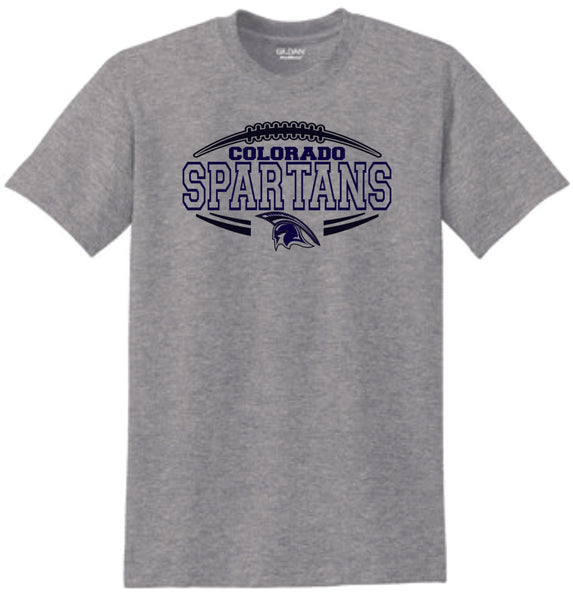 Spartans Basic FOOTBALL design Tee- Matte or Glitter