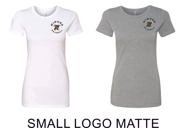 Miners Ladies Next Level Tee- Matte or Glitter