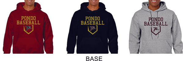 Pondo Baseball Basic Hoodie- 12 designs- Matte or Glitter