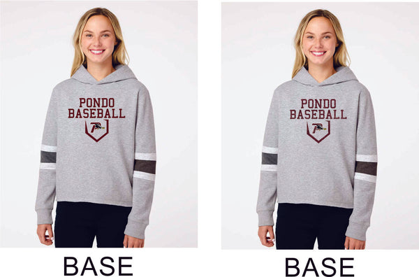Pondo Baseball Ladies Thermal Lined Hoodie - 12 Designs- Matte or Glitter