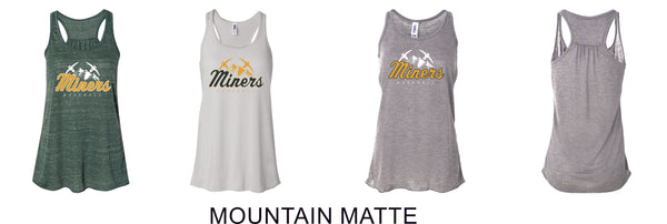 Miners Flowy Tank- 3 designs- Matte or Glitter