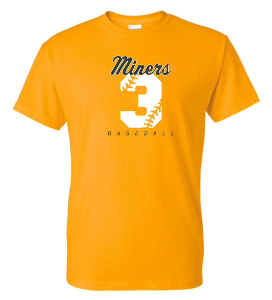 Miners Basic Number Tee- Matte or Glitter