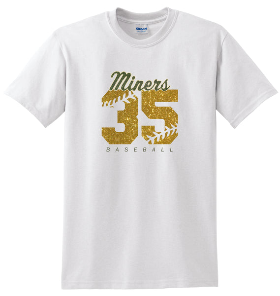 Miners Basic Number Tee- Matte or Glitter