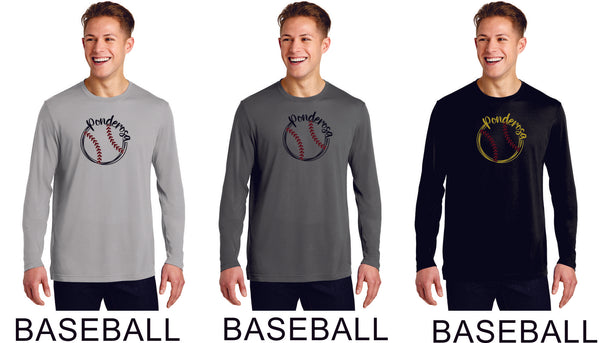 Pondo Baseball Long Sleeve Cotton Touch Wicking Tee- 5 Designs