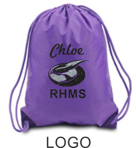 RHMS Basic Drawstring Bag- 3 designs- Matte or Glitter