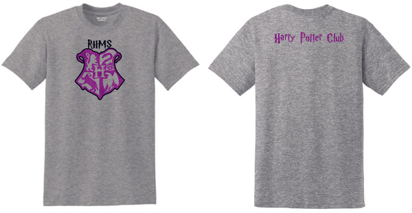 RHMS Harry Potter Club Basic Crest Tee- Matte or Glitter