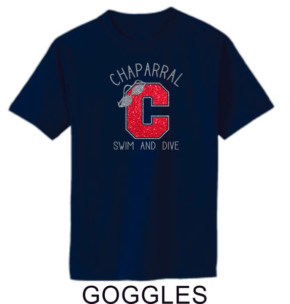 Chap Swim & Dive Goggles Basic Tee- Matte or Glitter