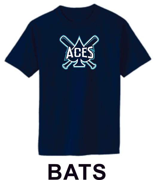Aces Basic Bats Tee- Matte or Glitter