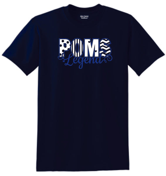 LT Poms Basic Curly Tee- Matte or Glitter