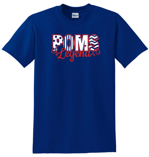 LT Poms Basic Curly Tee- Matte or Glitter