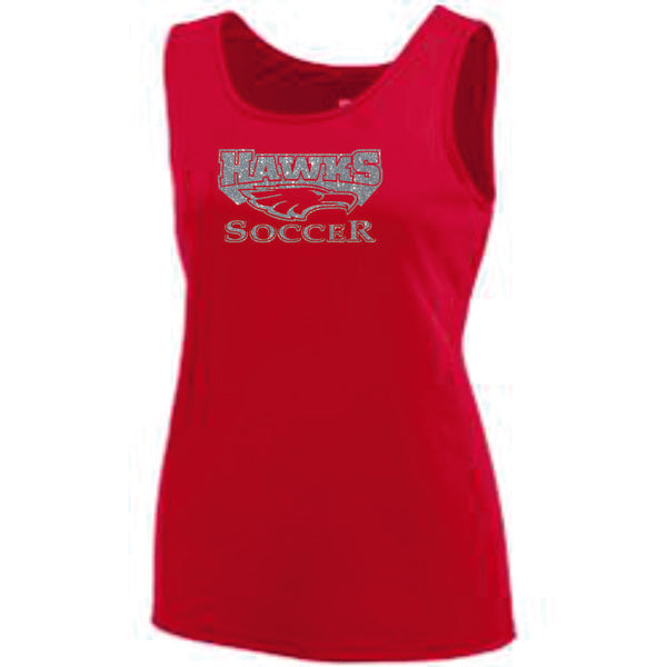 Colorado Hawks Soccer Training Tank- Girls or Ladies- Matte or Glitter