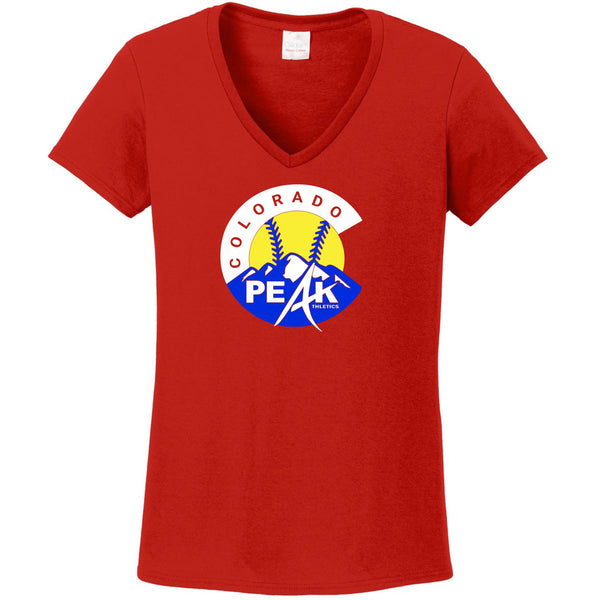 Peak Softball Logo Ladies Short Sleeve Tee- Matte or Glitter