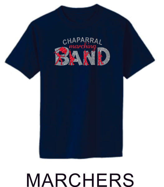 Chap Band Basic Tee- 3 Designs- Matte or Glitter