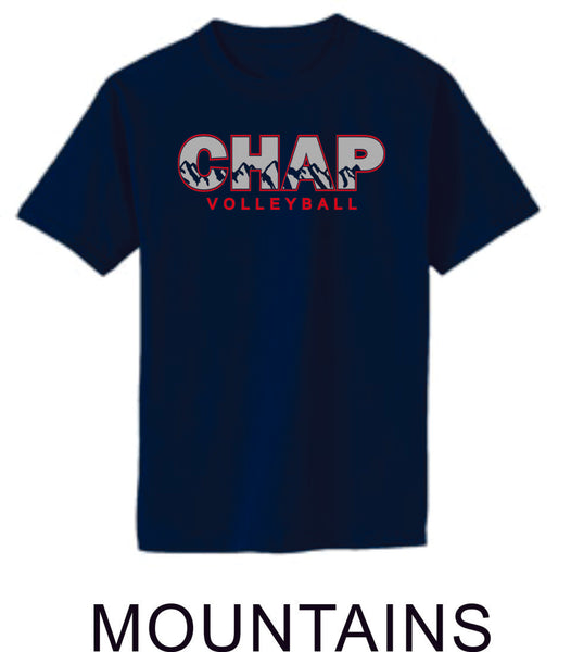 Chap Volleyball Basic Tee-  4 Designs, Matte or Glitter