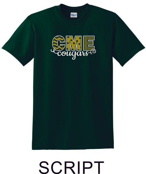 CME Script Design Basic Tee- Matte or Glitter