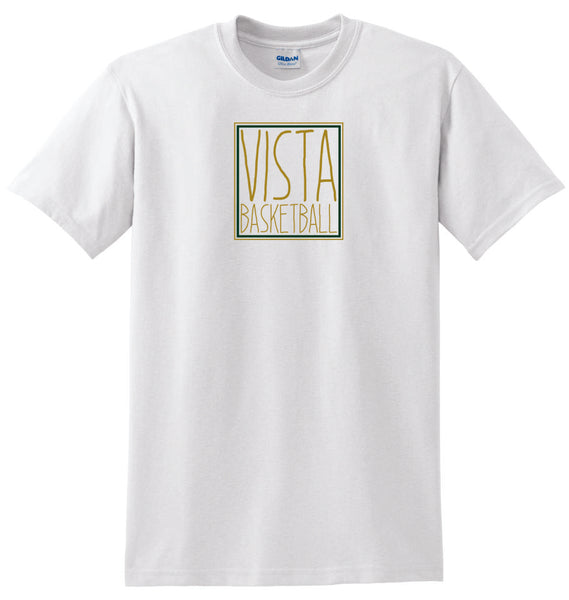 MVHS Basketball Square Design Basic Tee- Matte or Glitter