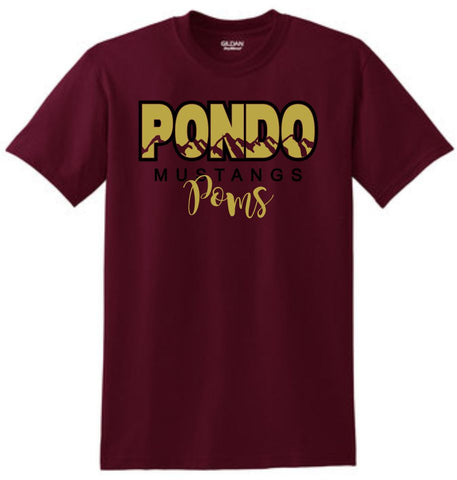 Pondo POMS Basic MOUNTAINS Tee- Matte or Glitter