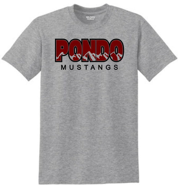 Pondo POMS Basic MOUNTAINS Tee- Matte or Glitter