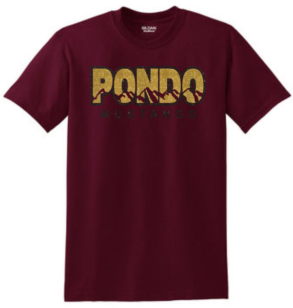 Pondo POMS Basic MOUNTAINS Tee- Matte or Glitter