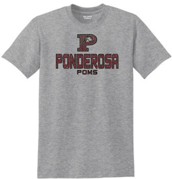 Pondo POMS Basic VARSITY Tee- Matte or Glitter