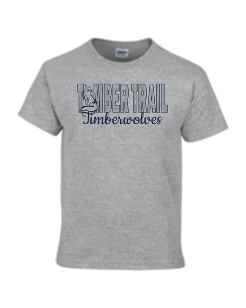 Timber Trail Basic TIMBERWOLF Design Tee- Matte or Glitter