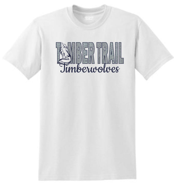 Timber Trail Basic TIMBERWOLF Design Tee- Matte or Glitter