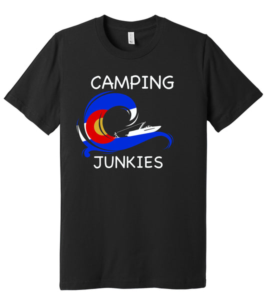 Camping Junkies Mens and Youth Tee