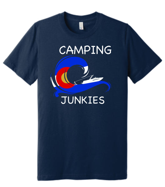 Camping Junkies Mens and Youth Tee