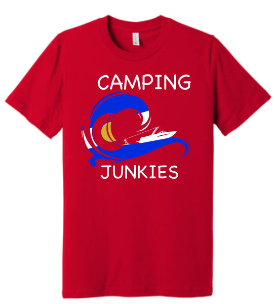 Camping Junkies Mens and Youth Tee