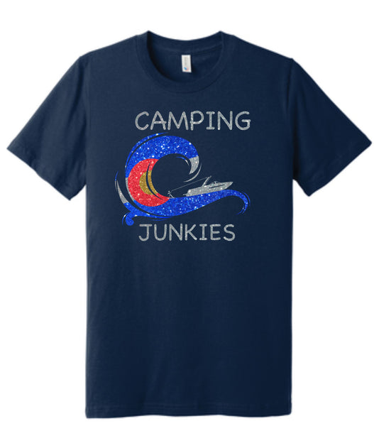 Camping Junkies Mens and Youth Tee