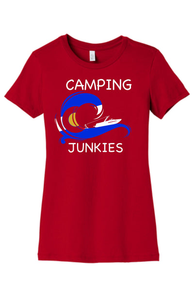 Camping Junkies Ladies Tee