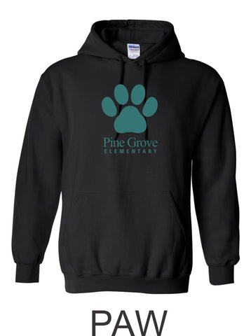 PGE Black Hooded Sweatshirt- 4 Designs- Matte and Glitter