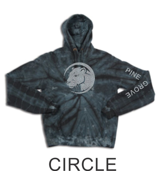 PGE Black Tie Dye Hoodie~ 7 designs