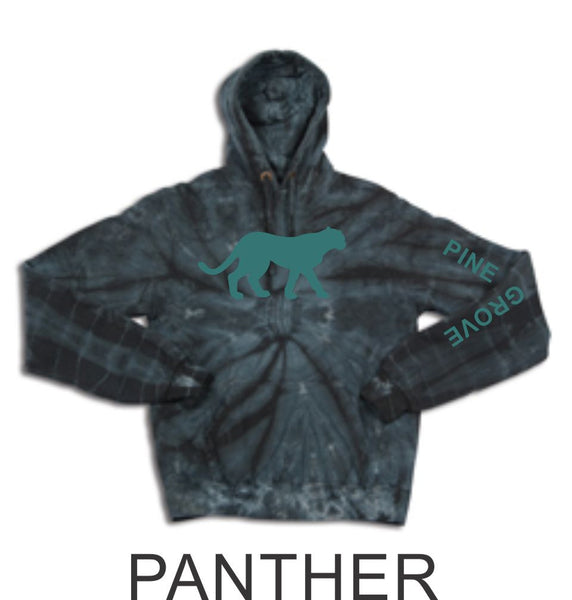 PGE Black Tie Dye Hoodie~ 7 designs