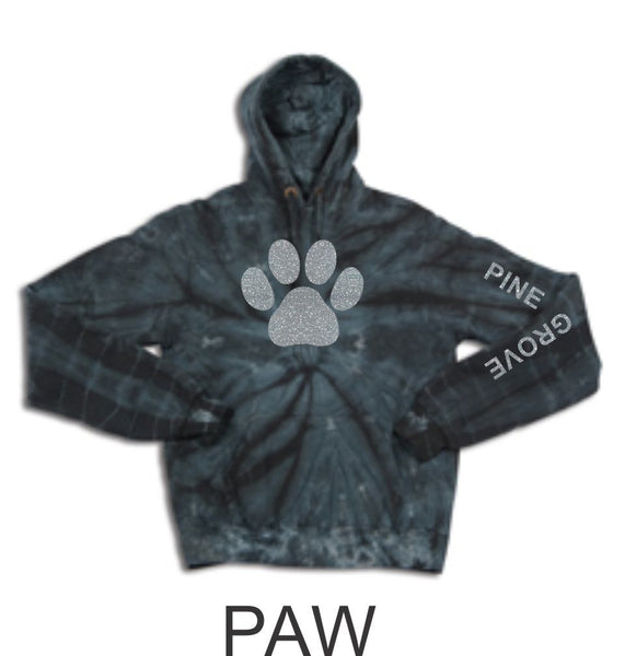 PGE Black Tie Dye Hoodie~ 7 designs