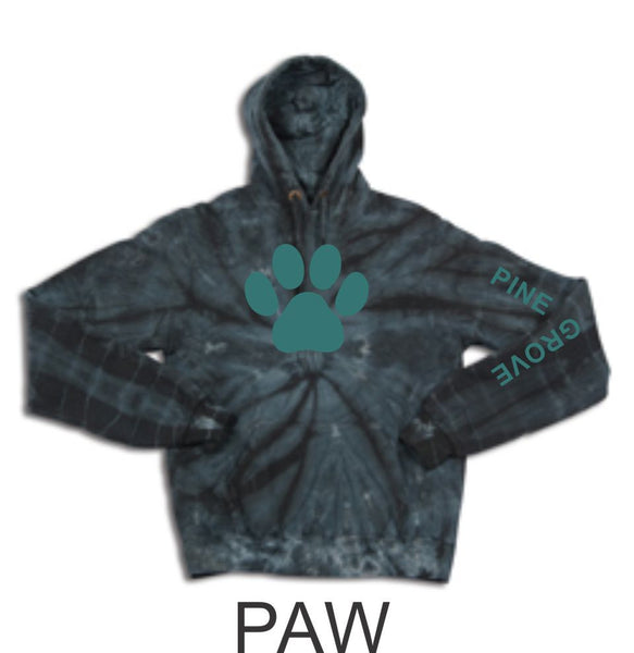 PGE Black Tie Dye Hoodie~ 7 designs