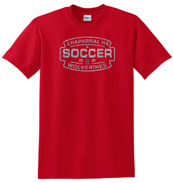 Chap Soccer Basic SOCCER Tee- Matte or Glitter