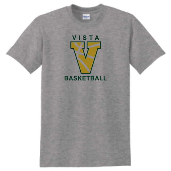 MVHS Basketball Vista V Design Basic Tee- Matte or Glitter
